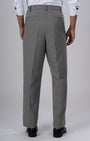TAILORAEDGE Soft Iron Flexi Pinstriped Relaxed Pants In Grey