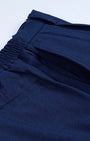 TAILORAEDGE Soft Iron Flexi Relaxed Trouser In Blue