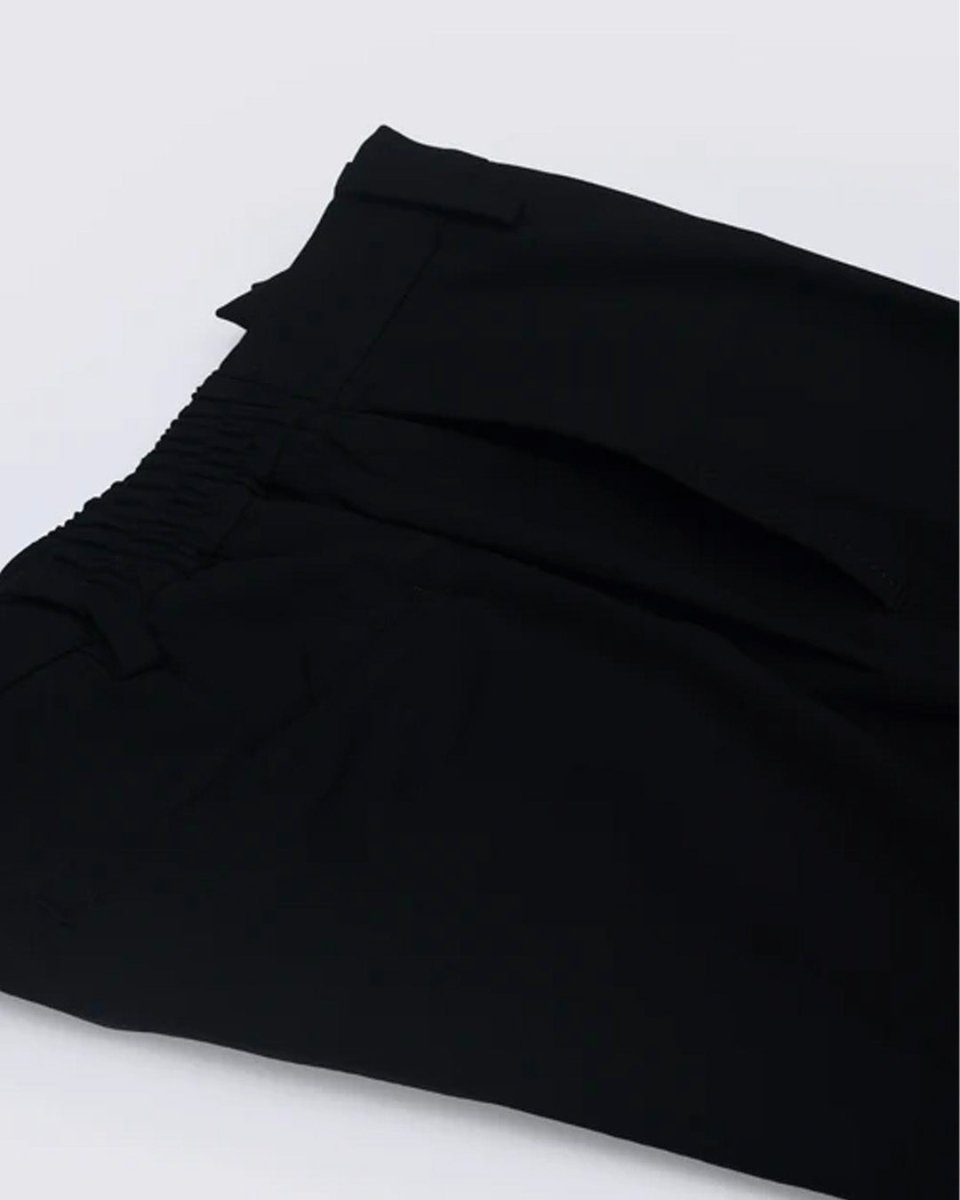 TAILORAEDGE Soft Iron Flexi Tailored Trouser In Black