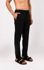 TAILORAEDGE Soft Iron Flexi Tailored Trouser In Black