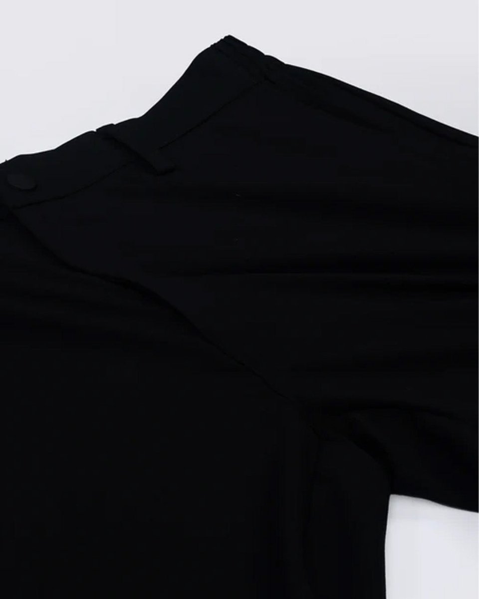 TAILORAEDGE Soft Iron Flexi Tailored Trouser In Black