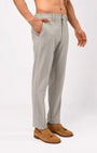 TAILORAEDGE Soft Iron Flexi Tailored Trouser In Cream