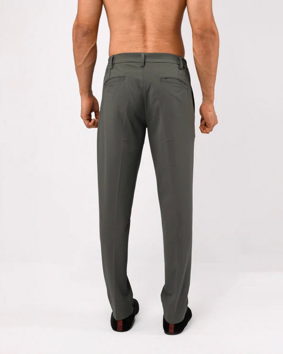 TAILORAEDGE Soft Iron Flexi Tailored Trouser In Grey