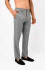 TAILORAEDGE Soft Iron Flexi Tailored Trouser In Light Grey