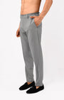 TAILORAEDGE Soft Iron Flexi Tailored Trouser In Light Grey