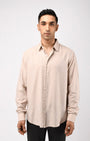 TAILORAEDGE Soft Lyocell Melange Shirt In Cream
