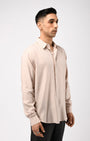 TAILORAEDGE Soft Lyocell Melange Shirt In Cream