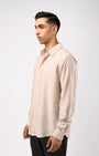 TAILORAEDGE Soft Lyocell Melange Shirt In Cream