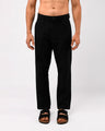 TAILORAEDGE Soft Modal Relaxed Trouser In Black