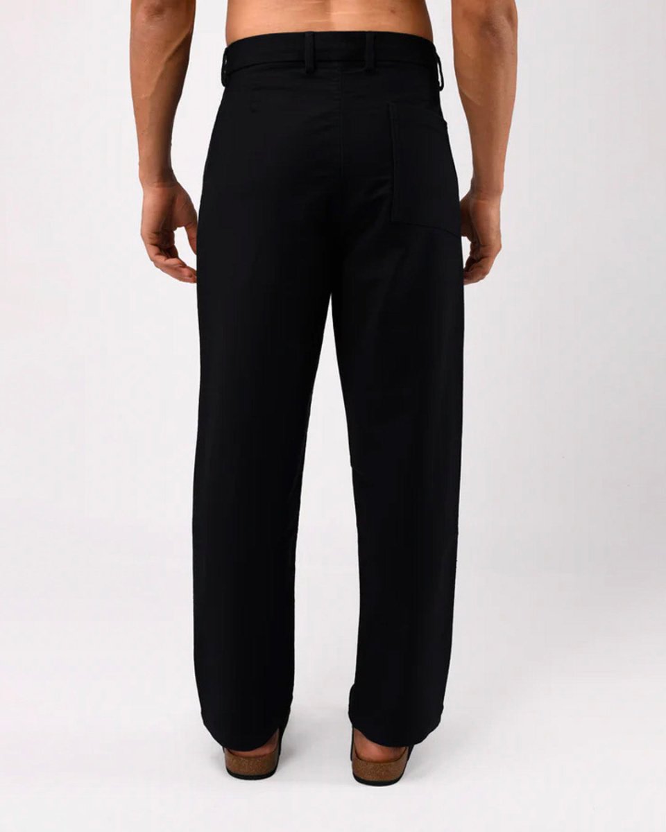 TAILORAEDGE Soft Modal Relaxed Trouser In Blue