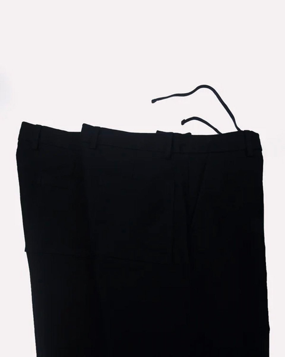 TAILORAEDGE Soft Modal Relaxed Trouser In Blue