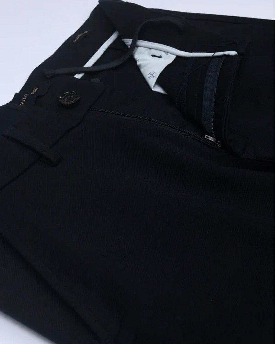 TAILORAEDGE Soft Modal Relaxed Trouser In Blue