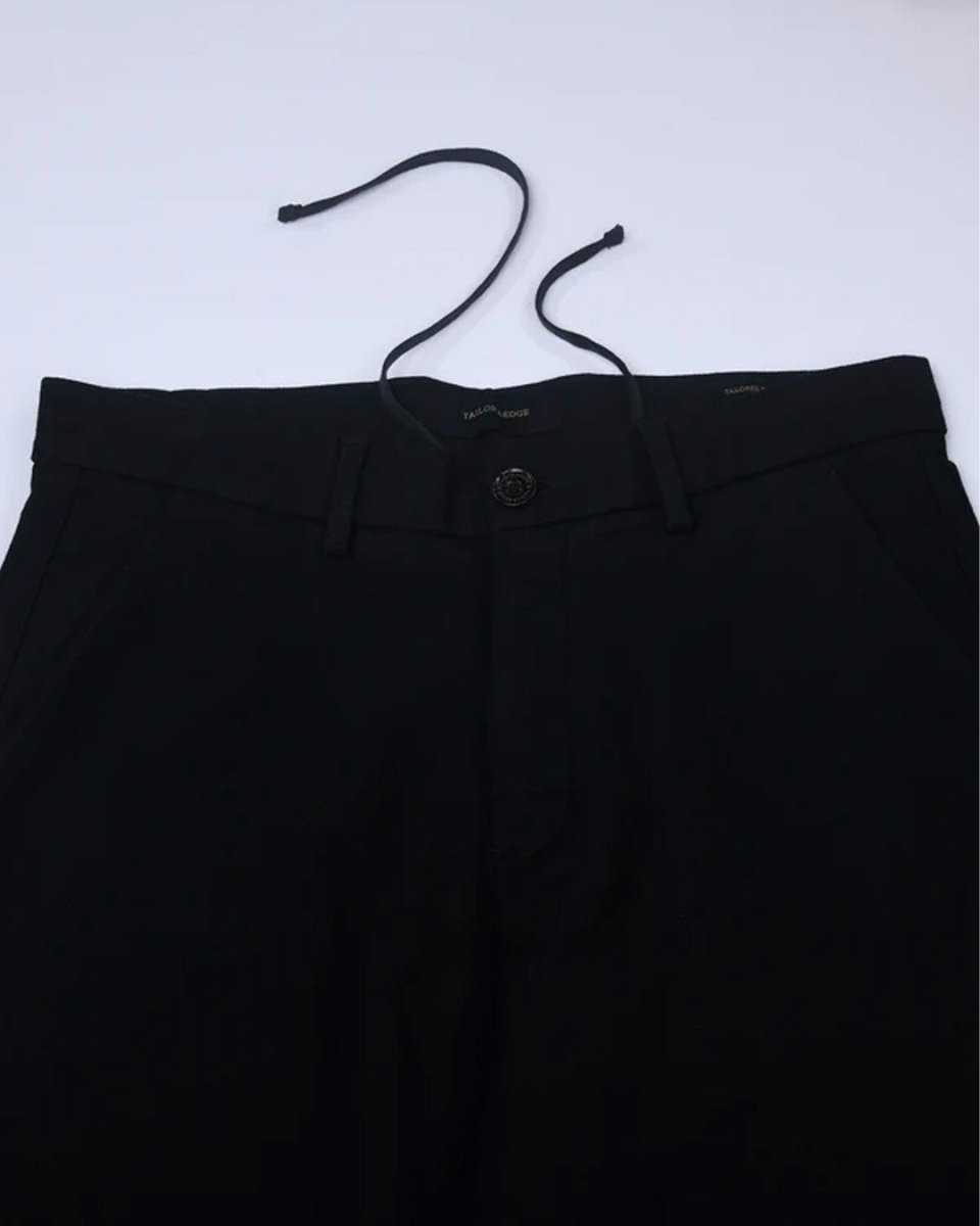 TAILORAEDGE Soft Modal Relaxed Trouser In Blue