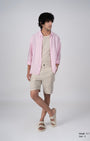 TAILORAEDGE Soft Nylon Relaxed Over - Shirt In Pink