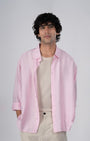 TAILORAEDGE Soft Nylon Relaxed Over - Shirt In Pink