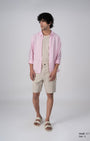 TAILORAEDGE Soft Nylon Relaxed Over - Shirt In Pink