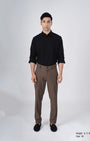 TAILORAEDGE Soft Stripe Tailored Shirt In Black