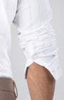 TAILORAEDGE Soft Stripe Tailored Shirt In White