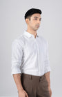 TAILORAEDGE Soft Stripe Tailored Shirt In White