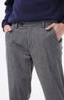 TAILORAEDGE Statement Corduroy Trouser In Grey