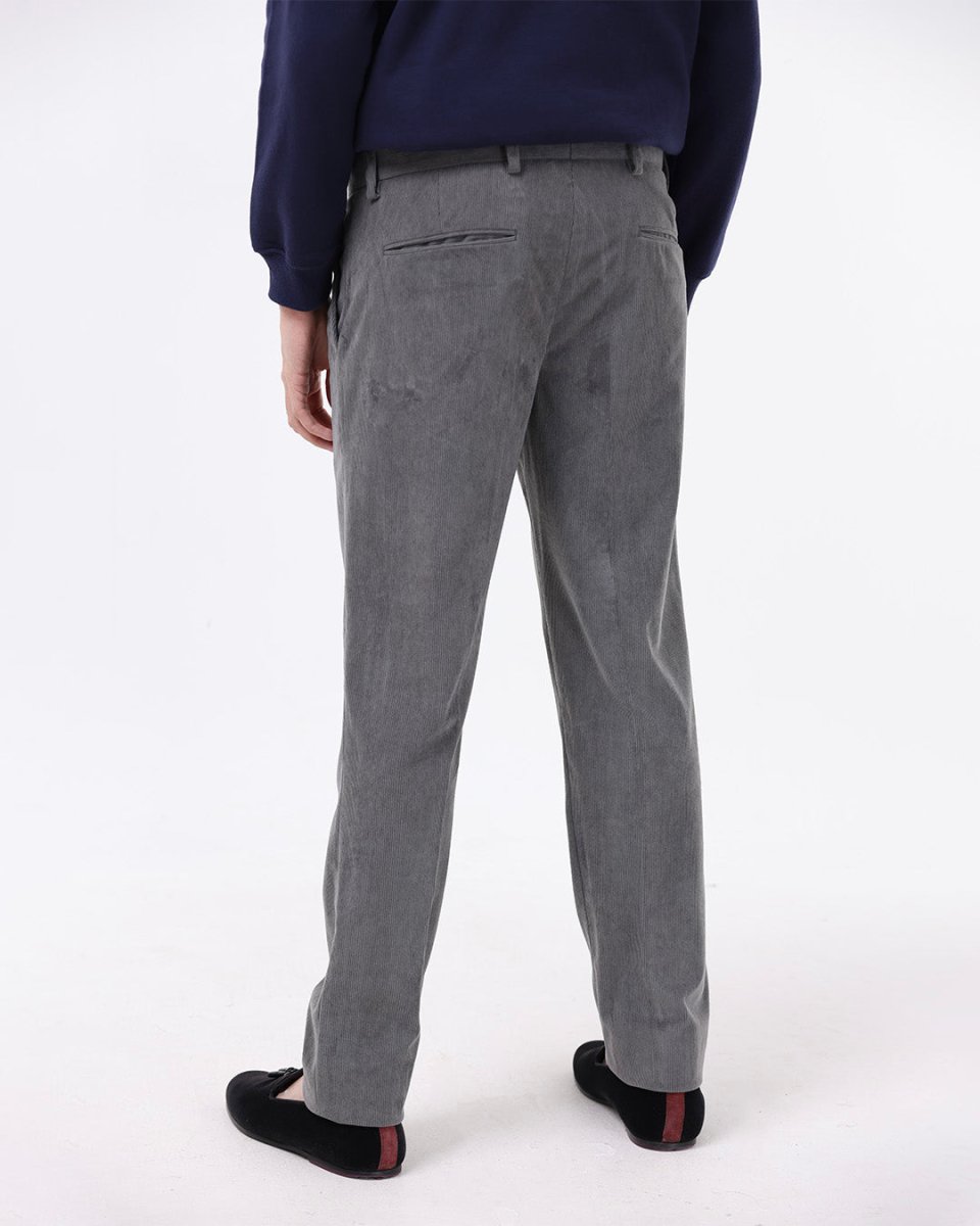 TAILORAEDGE Statement Corduroy Trouser In Grey