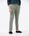 TAILORAEDGE Statement Corduroy Trouser In Light Olive