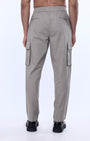 TAILORAEDGE Textured Relaxed Flexiwaist Cargo In Beige