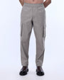 TAILORAEDGE Textured Relaxed Flexiwaist Cargo In Beige