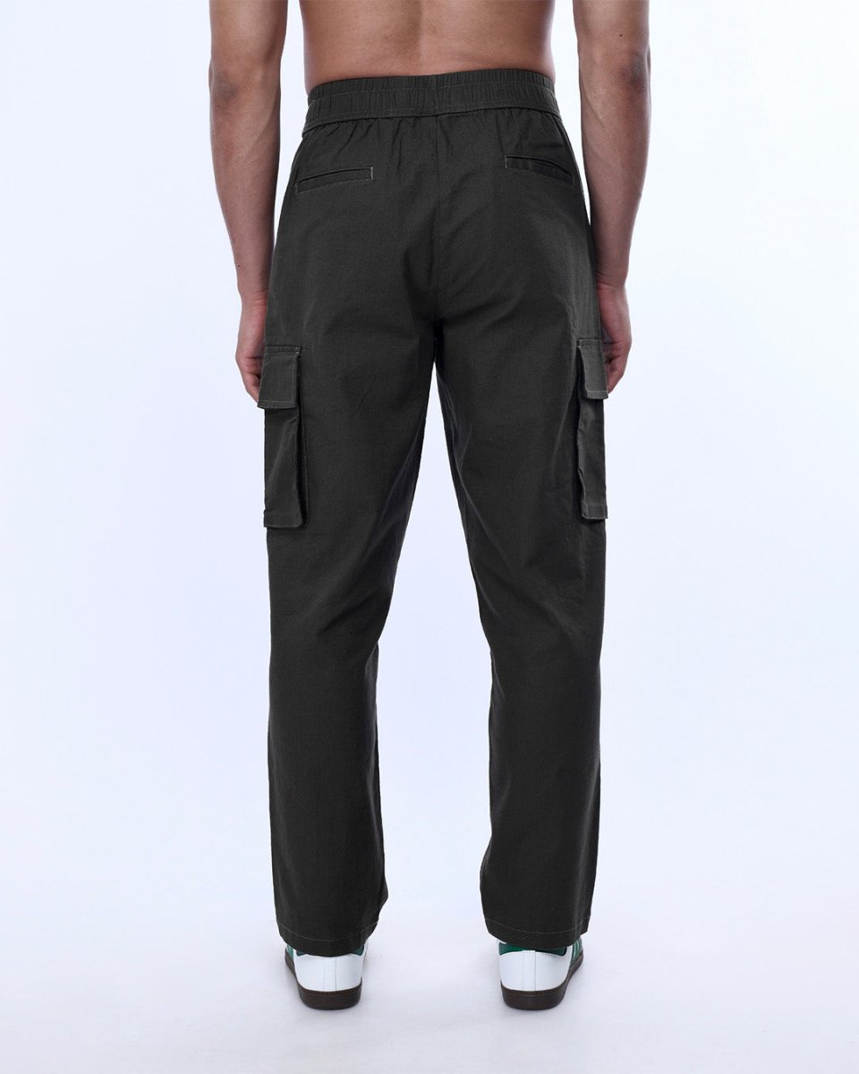 TAILORAEDGE Textured Relaxed Flexiwaist Cargo In Green