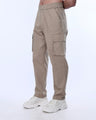 TAILORAEDGE Textured Relaxed Flexiwaist Cargo In Khaki