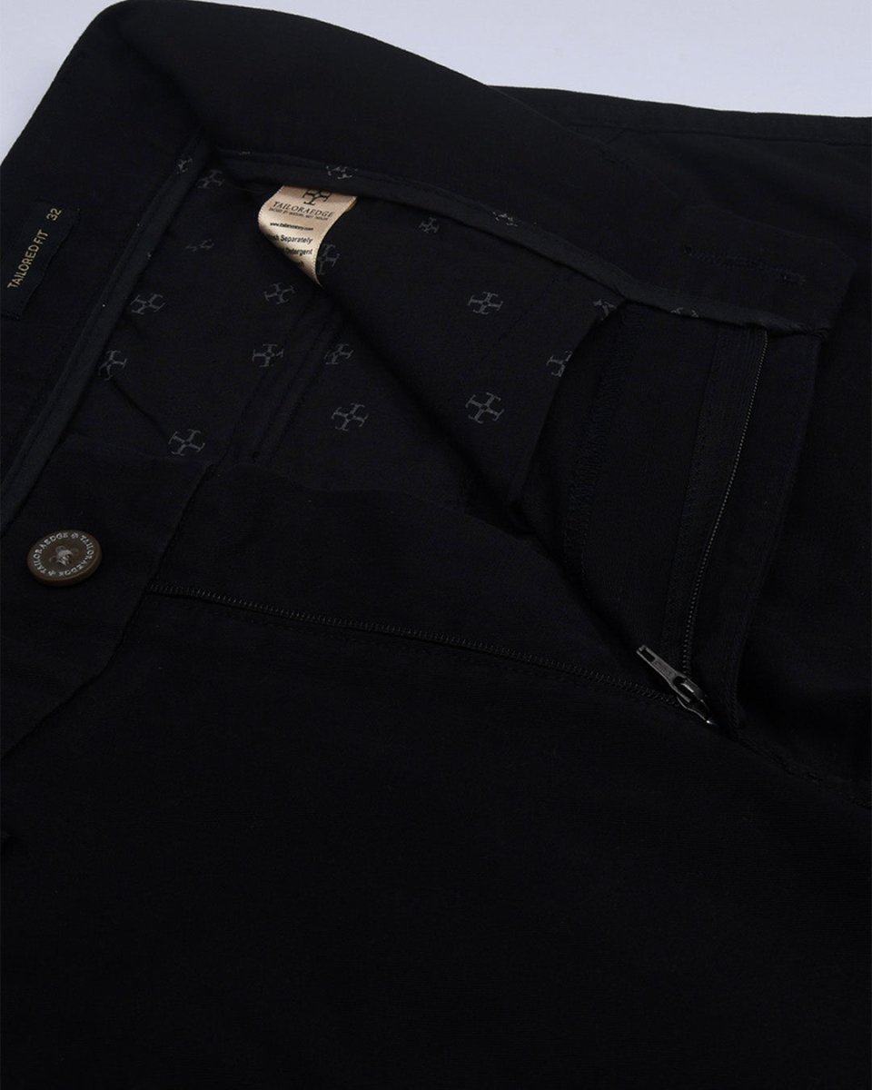 TAILORAEDGE Utility Zip Tailored Cargo Pants In Black