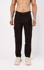 TAILORAEDGE Utility Zip Tailored Cargo Pants In Coffee