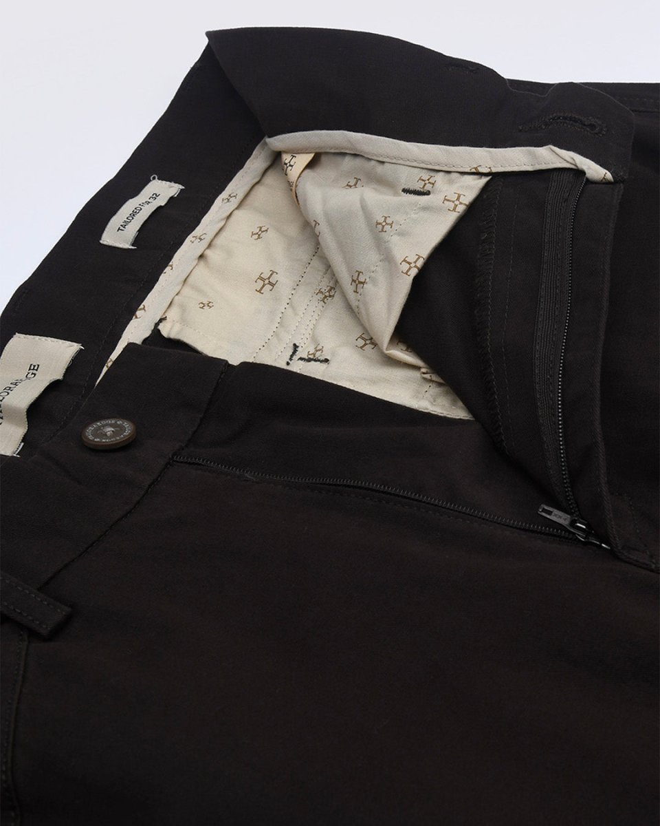 TAILORAEDGE Utility Zip Tailored Cargo Pants In Coffee