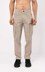 TAILORAEDGE Utility Zip Tailored Cargo Pants In Cream