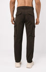 TAILORAEDGE Utility Zip Tailored Cargo Pants In Dark Olive