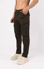 TAILORAEDGE Utility Zip Tailored Cargo Pants In Dark Olive
