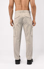 TAILORAEDGE Utility Zip Tailored Cargo Pants In Light Grey