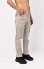 TAILORAEDGE Utility Zip Tailored Cargo Pants In Light Grey