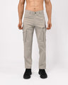 TAILORAEDGE Utility Zip Tailored Cargo Pants In Light Grey