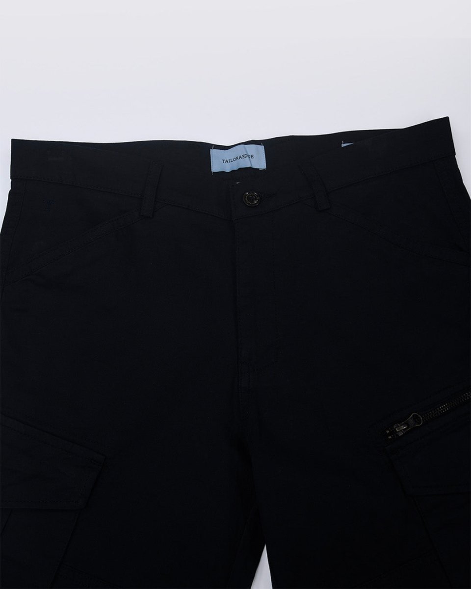 TAILORAEDGE Utility Zip Tailored Cargo Pants In Navy