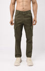 TAILORAEDGE Utility Zip Tailored Cargo Pants In Olive