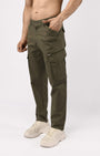 TAILORAEDGE Utility Zip Tailored Cargo Pants In Olive