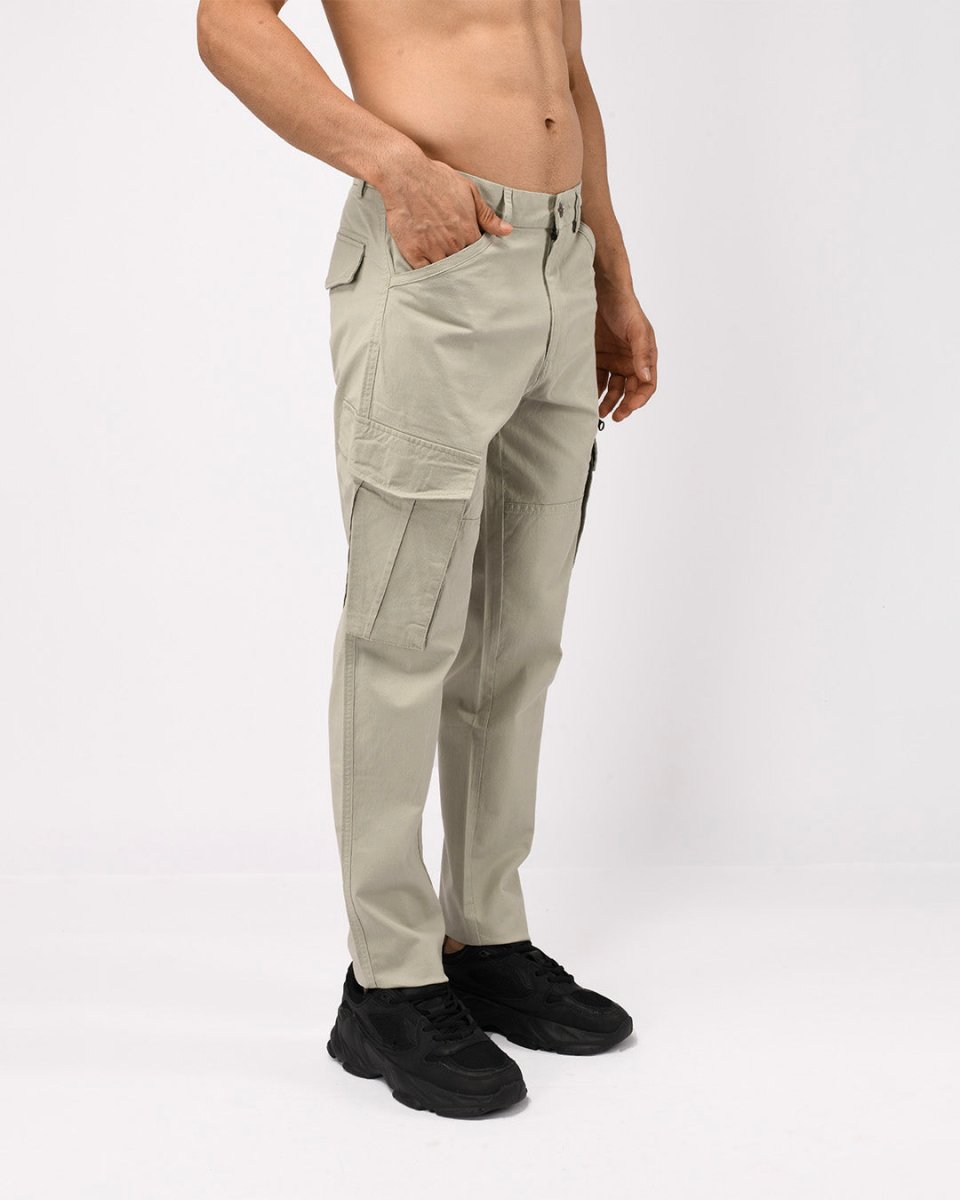 TAILORAEDGE Utility Zip Tailored Cargo Pants In Pistachio